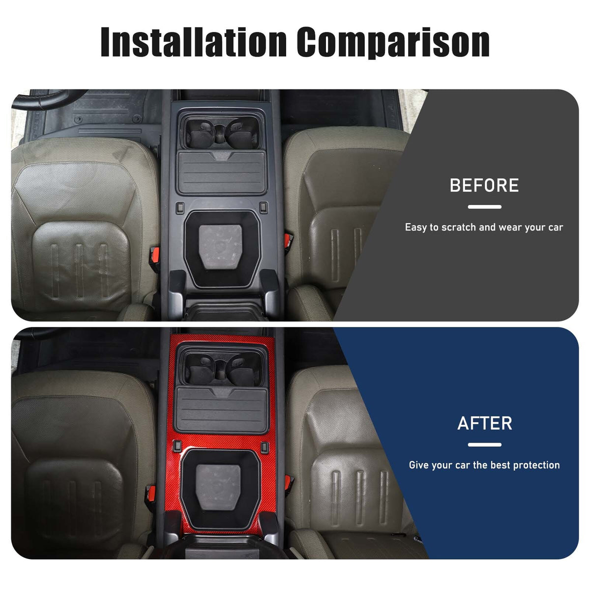 Real Carbon Fiber Console Water Cup Panel Trim For LR Defender L663 110 2020-23 13