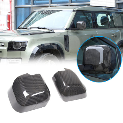 Real Carbon Fiber Rearview Mirror Cover Trim For Land Rover Defender L663 20-25 10