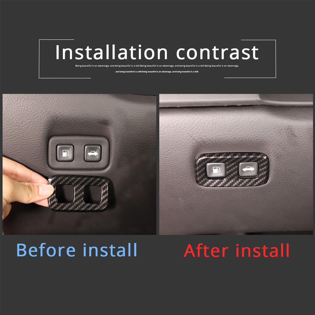 ABS Carbon Fiber Interior Decor Accessories Cover Trim For Corvette C6 2005-13 20