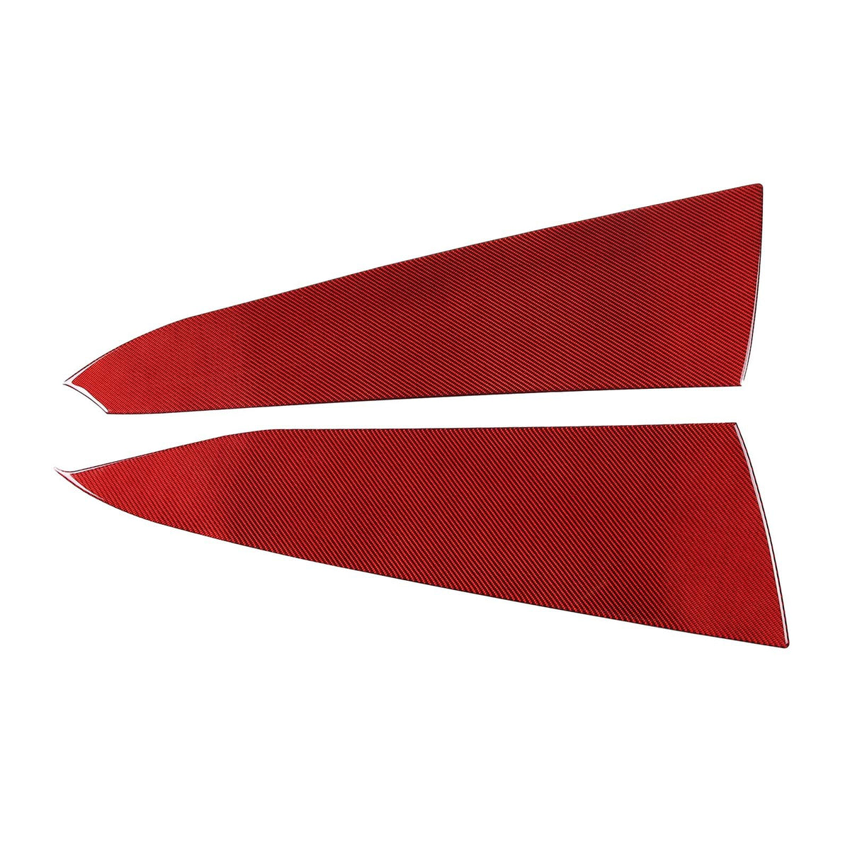 Red Carbon Fiber Interior Anti-kick Door Panel Sticker For Corvette C6 05-13 US 12