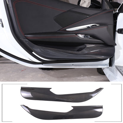 For Corvette C8 Stingray Coupe HTC 2020+ Carbon Inner Lower Door Panel Anti-Kick 3