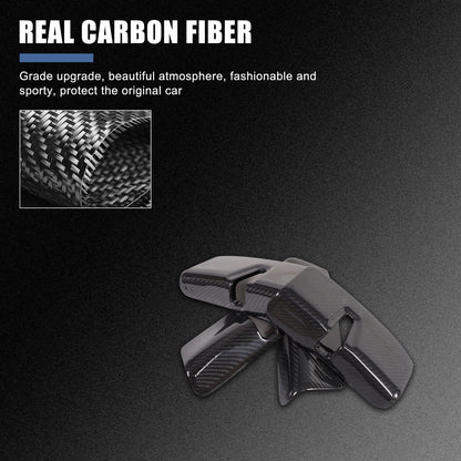 Real Carbon Fiber Interior Door Lock Trim Cover For Porsche Panamera 17-23 7