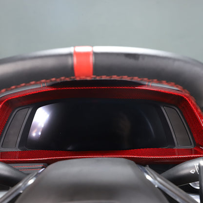 Red Real Carbon Fiber Full Interior Set Decor Trim Kit for Corvette C8 20-25 - Styles 26-30 24