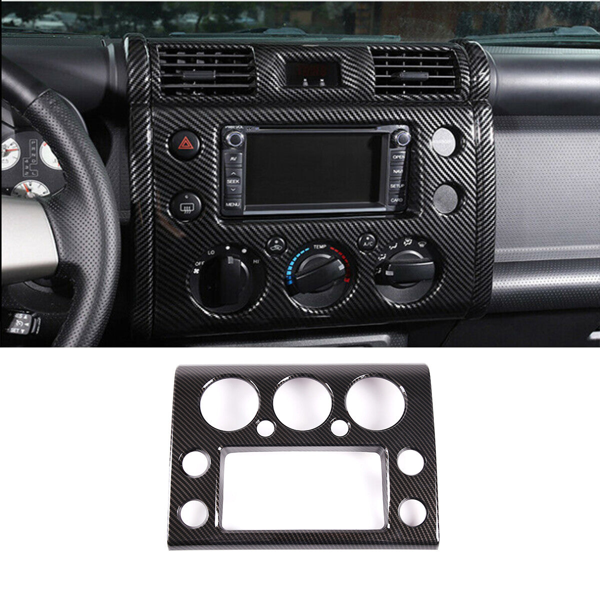 ABS Carbon Fiber Full Interior Center Decoration Trim Kit For FJ Cruiser 2007-21 - Styles 1-5 43
