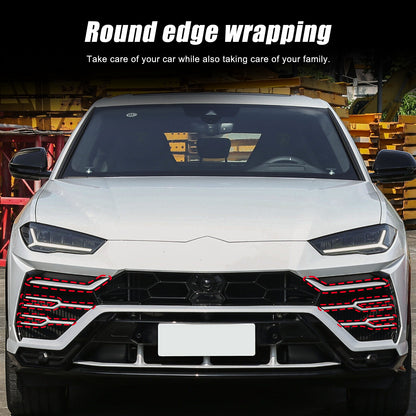 Matte Real Carbon Fiber Front Grille Bumper Trim For Lamborghini URUS 2018-2021 3