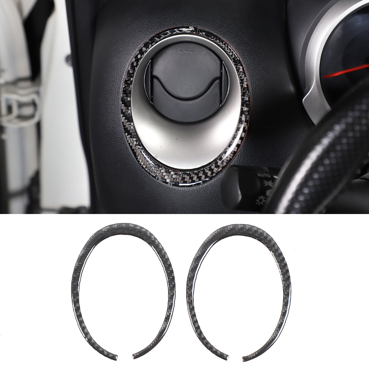 Soft Carbon Fiber Interior Center Console trim Sticker For Nissan Juke 2011-2019 63
