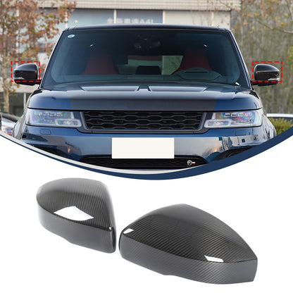 Real Carbon Fiber Outer Rearview Mirror Trim for LR Range Rover Sport L494 14-21 8