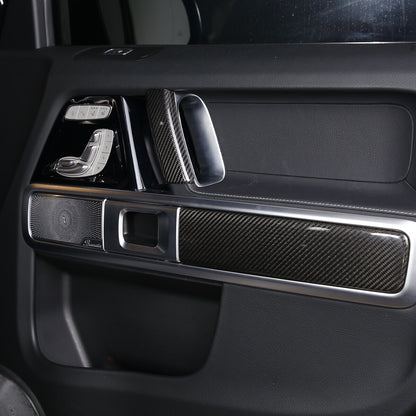 Carbon Fiber Inner Door Armrest Handle Trim Cover For Benz G W463 G63 19-20 2