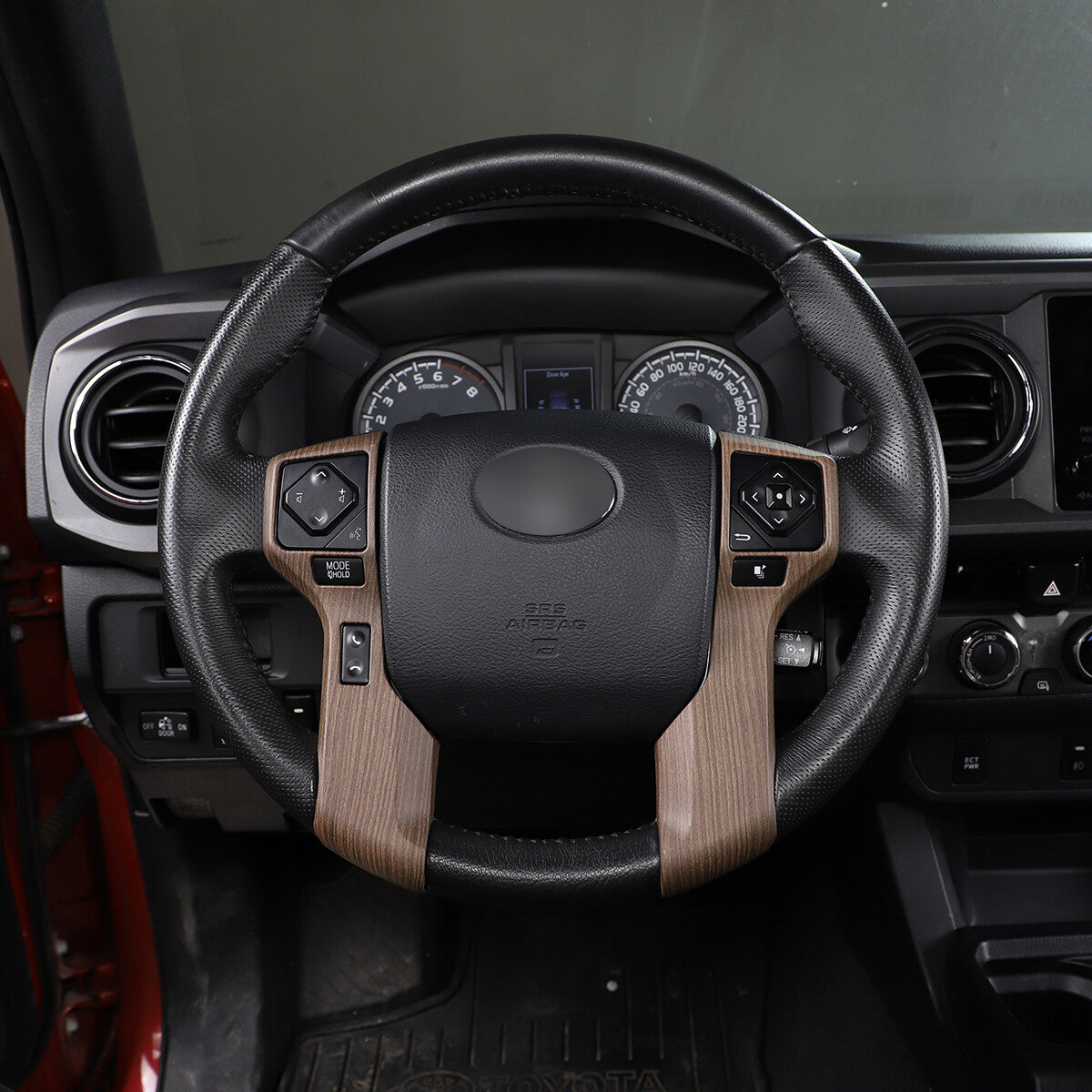 Wood Grain Interior Center Console Cover Trim For Toyota Tacoma 2016-2023 80