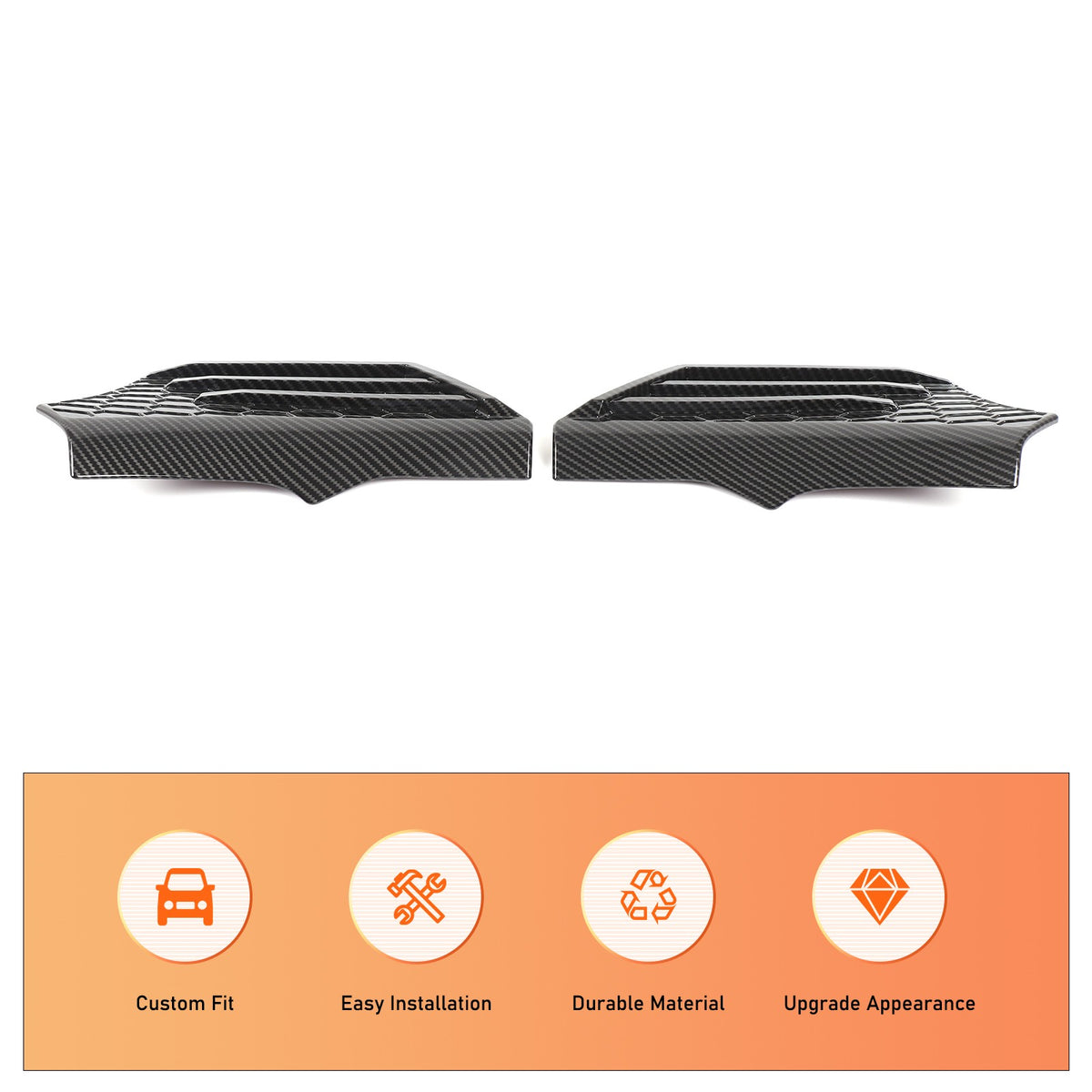 Carbon Fiber ABS Side Fender Upper Trim For Ford Maverick 2022+ US 21