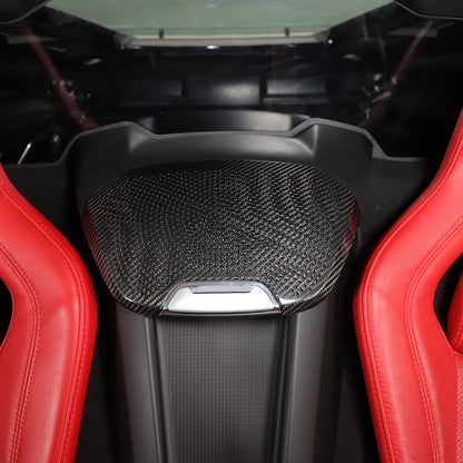 Real Carbon Fiber Rear Seat Single Speaker Grill Trim For Corvette C8 1LT 2020+ 15