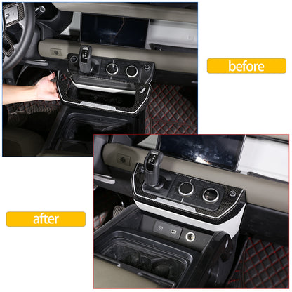 Oak Grain Center Console Gearbox AC Frame For Land Rover Defender 2020-2024 6