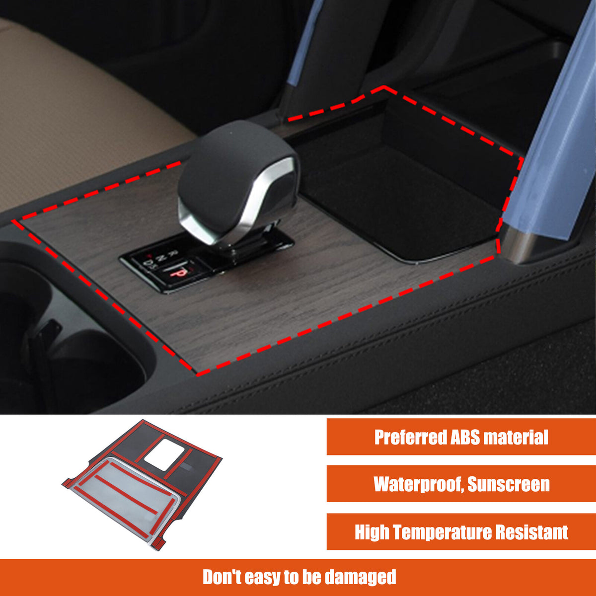 Glossy Black Center Console Gear Panel Trim For LR Discovery Sport L550 24+ 7