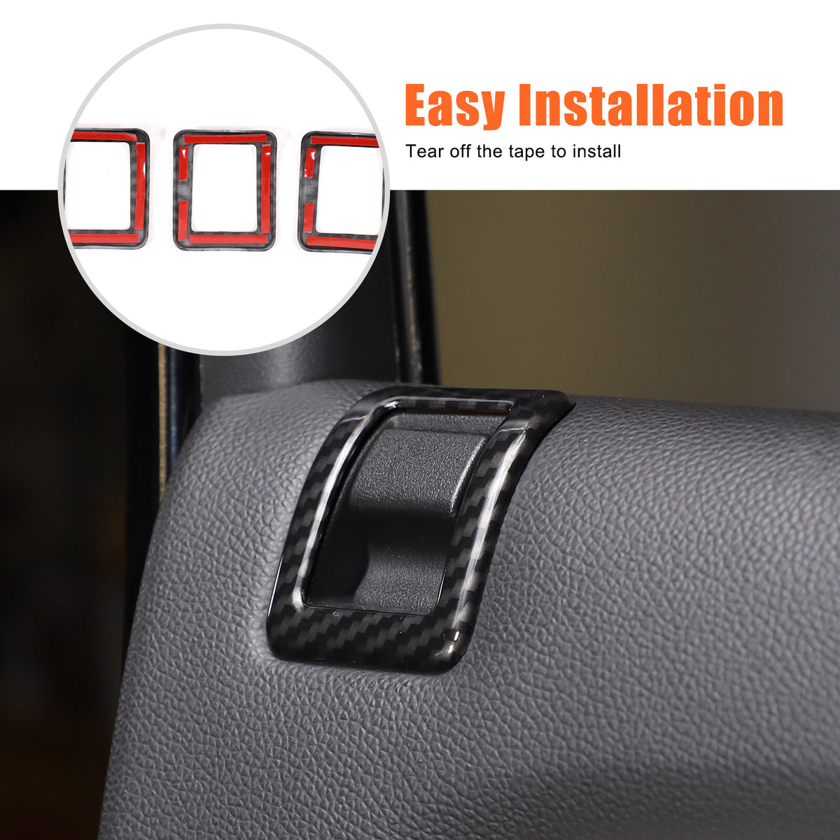 ABS Carbon Fiber Interior Decor Trim Cover For Cadillac Escalade 2007-14 9