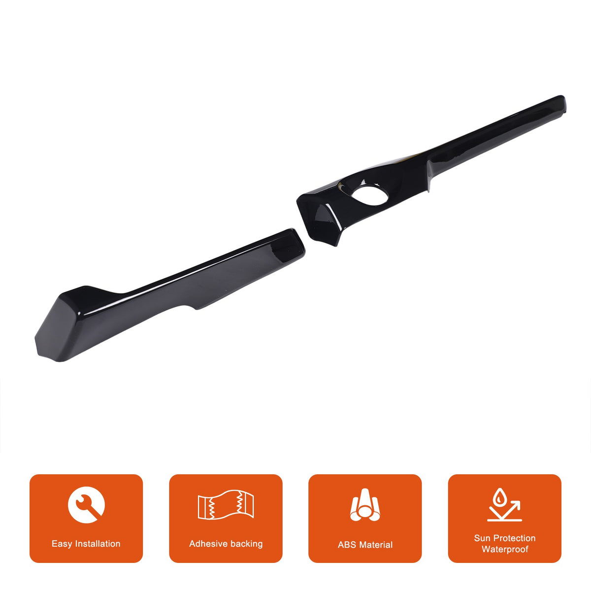 ABS Glossy Piano Black Steering Wheel Side Dashboard Trim For Corvette C8 2026+ 4