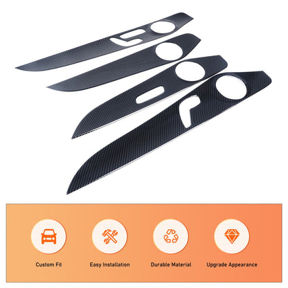 ABS Carbon Fiber Interior Door Panel Trim Cover For Benz C-Class W205 2015-21 US 8