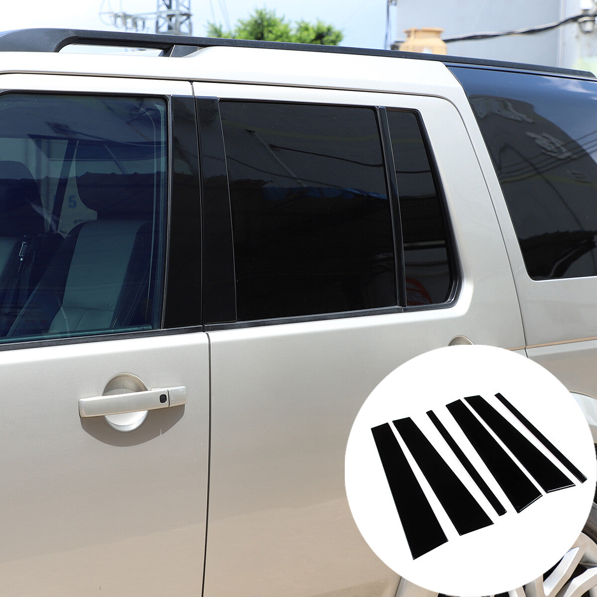 Glossy Black Front Windshield A B Pillar Trim Molding For Land Rover LR4 2010-16 16