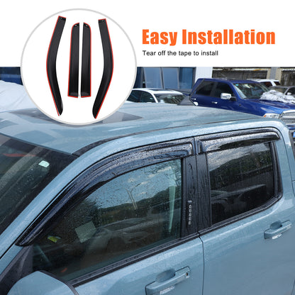 Window Rain Guards Visor Rain Guard Wind Deflectors For Ford Maverick 2022-2024 22