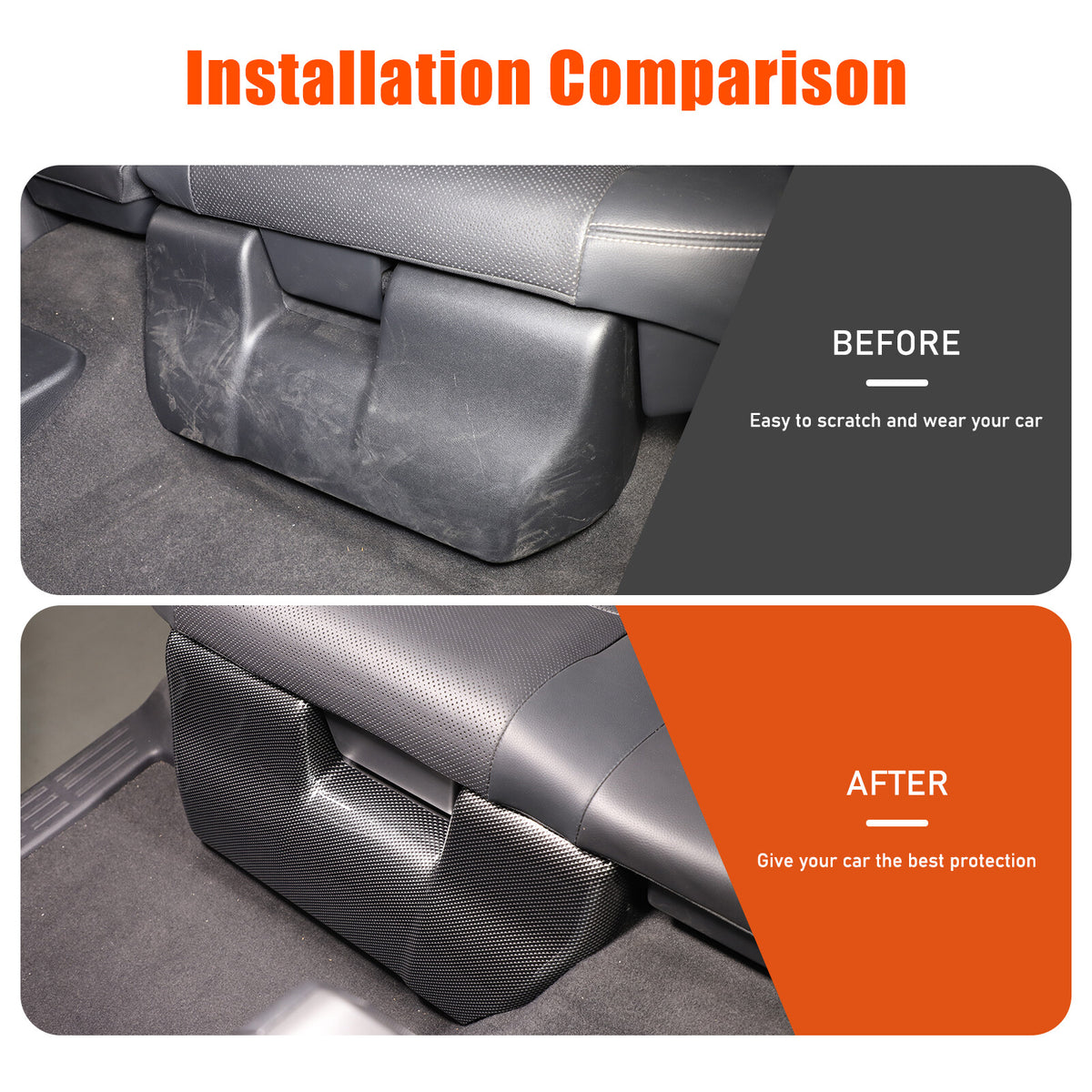 ABS Carbon Rear Seat Anti-kick Panel Trim For Toyota Land Cruiser LC250 24+ 10