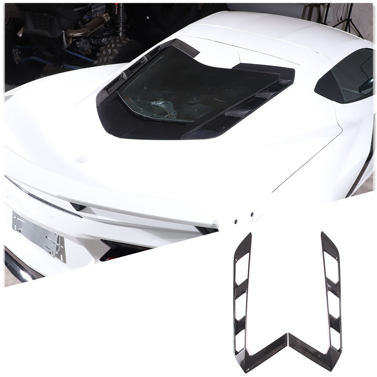 Real Carbon Fiber Full Exterior Set Decor Cover Trim Kit For Corvette C8 2020-26 122