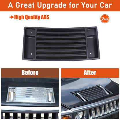 ABS Matte Black Front Hood Grille Engine Cover Trim for Hummer H2 2003-2009 US 6