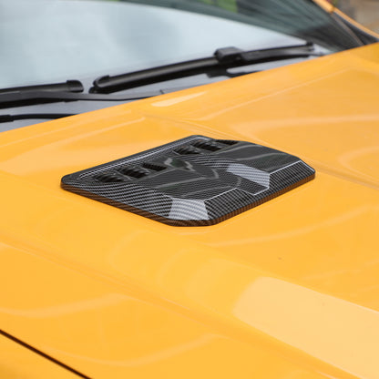 ABS Carbon Fiber Hood Engine Air Vent Cover Trim For Ford Ranger T9 2023-2024 15