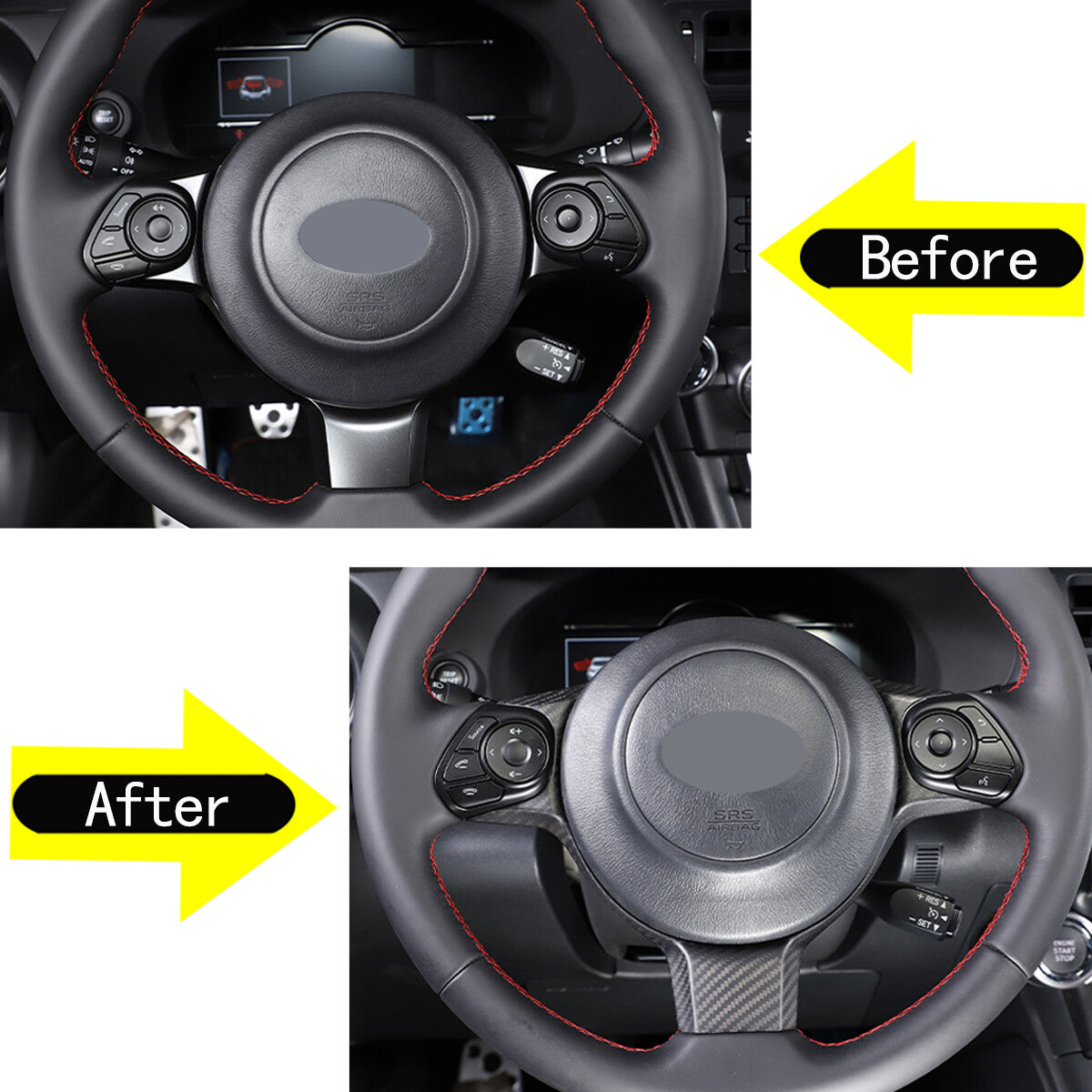 Matte Real Carbon Fiber Interior Center Trim Set For GR86/Subaru BRZ 2022+ 99