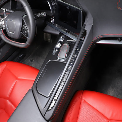 Matte Black ABS Full Interior Set Cover Trim Kit For Corvette C8 2020-25 - Styles 6-10 46