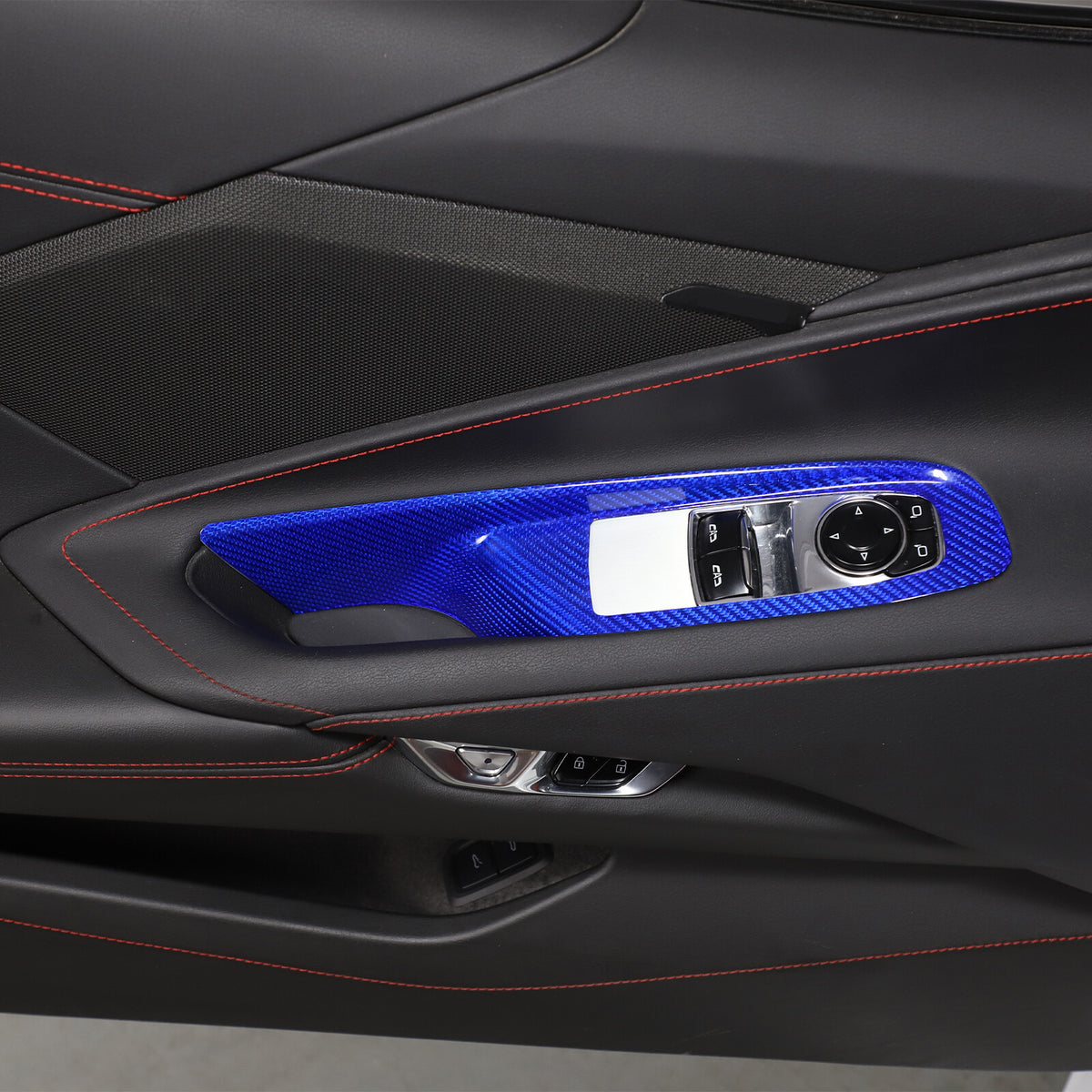 Blue Real Carbon Fiber Full Interior Set Decor Trim Kit for Corvette C8 20-25 - Variants 11-15 65