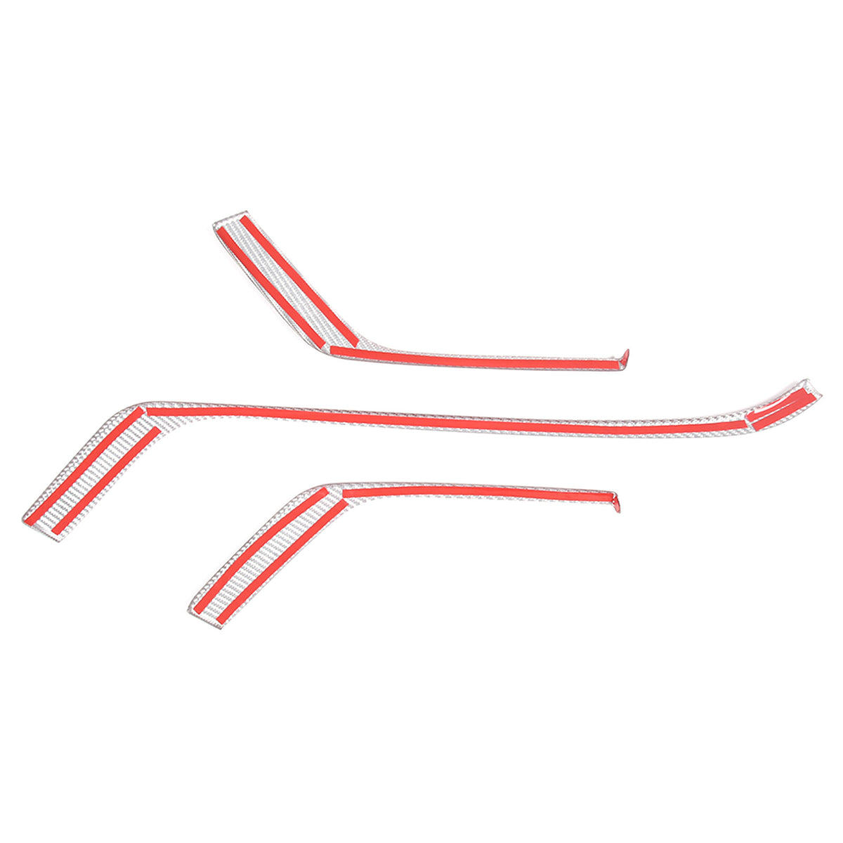 Red Real Carbon Fiber Center Console Side Instrument Trim For Corvette C8 20-25 12