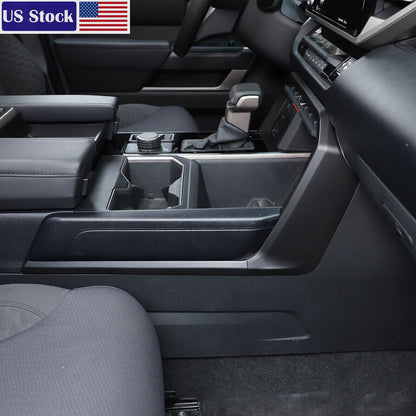 Matte Black ABS Center Console Frame Trim Cover For Tundra / Sequoia 2022-26 US 1