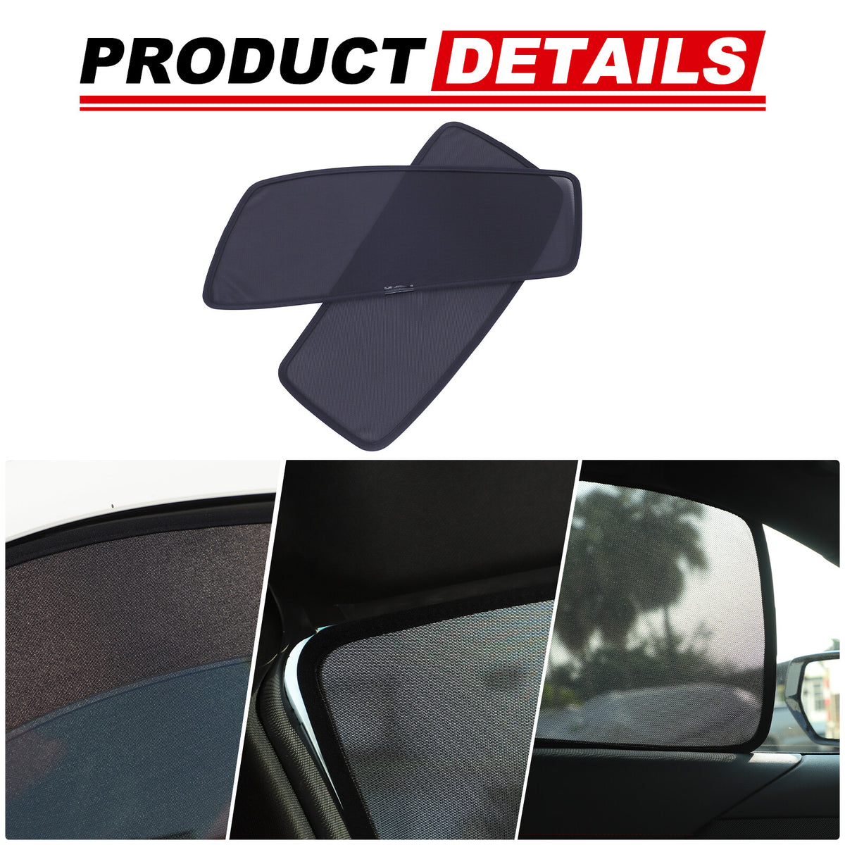 Car Front Window Screen Sun Shade Mesh Cover For Corvette C8 2020-26 9