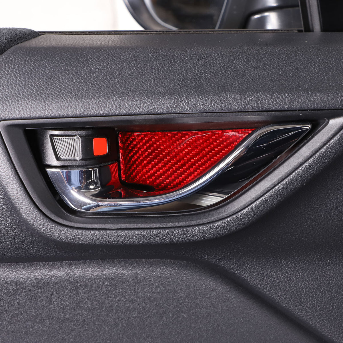 Red Real Carbon Fiber Interior Center Console Trim Set Kit For Subaru BRZ 22+ 10