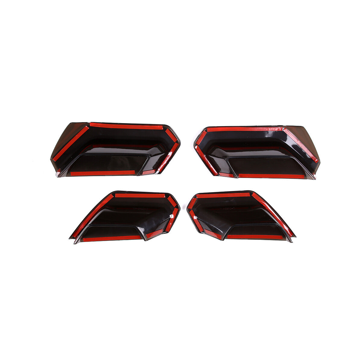 10 Pairs Smoked Covers For 14-19 Corvette C7 Rear Tail Light Blackout Molded Kit 12