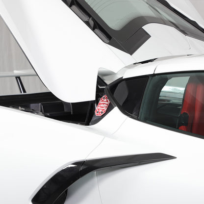 Replacement Red Aluminum Rear Quarter Window Emblem Badge For Corvette C8 20+ US 20