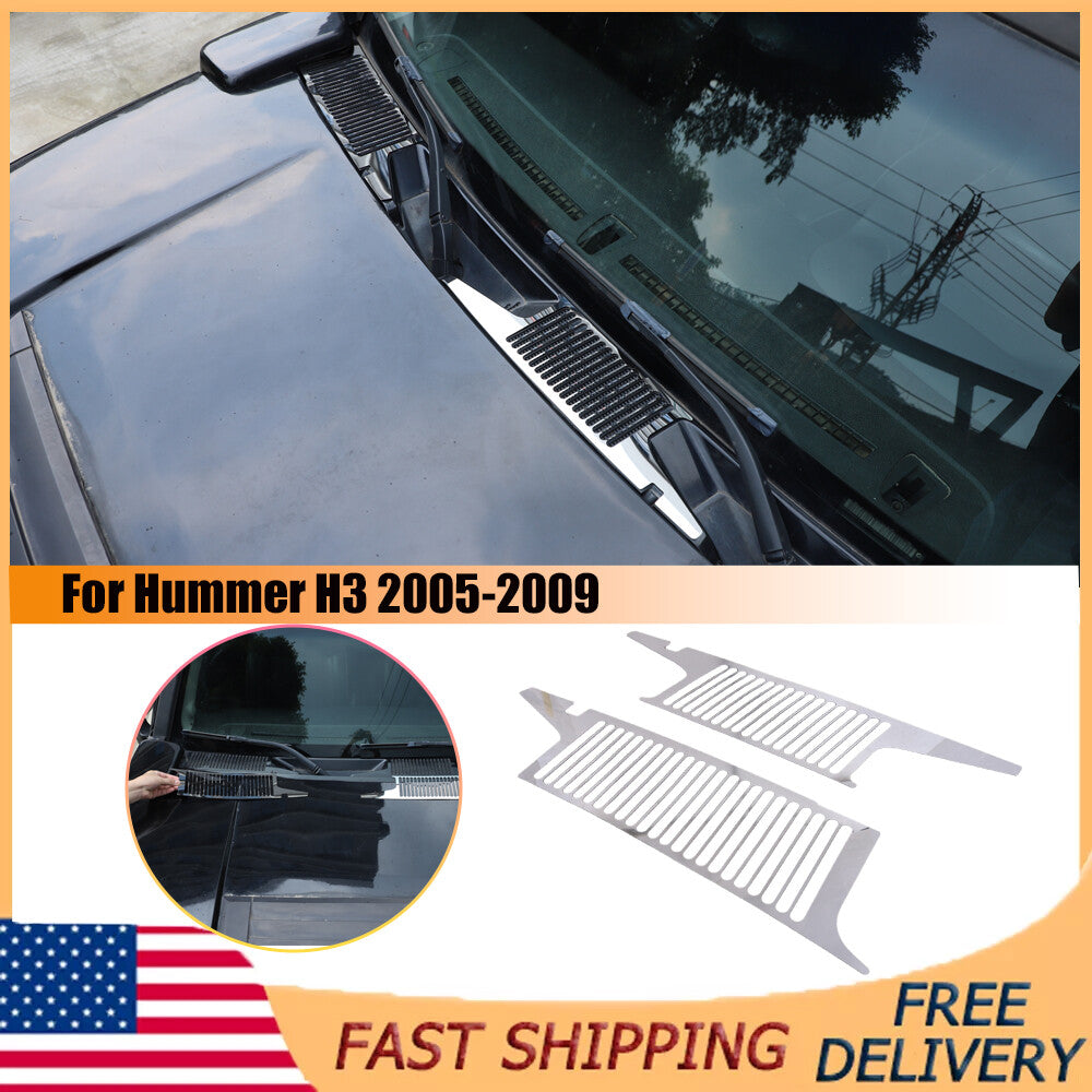 Front Engine Hood Air Outlet Vent Grooves Trim Cover For Hummer H3 2005-2009 US 1