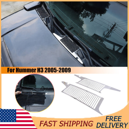 Front Engine Hood Air Outlet Vent Grooves Trim Cover For Hummer H3 2005-2009 US 1