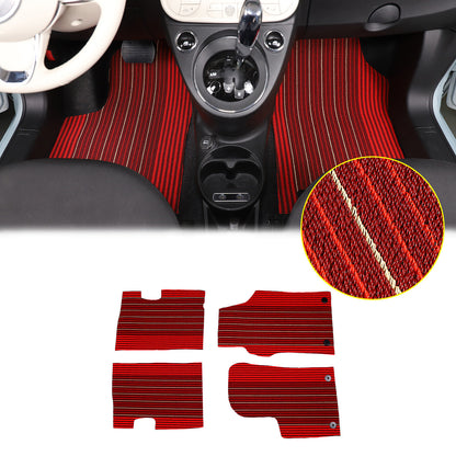 2PCS/Set Car Floor Mats Cargo Carpets Foot Pads For Fiat 500 2016-2021 2