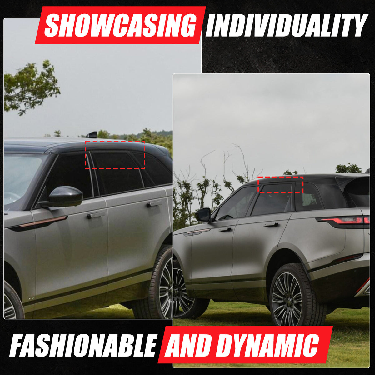 Aluminium Alloy Door Window Air Vents Screen For LR Range Rover Velar 2017-24 16