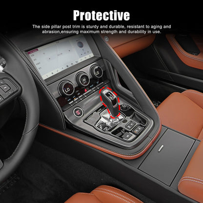 Real Carbon Fiber Center Gear Shift Knob Cover Trim For Jaguar F-TYPE X152 2013+ 17