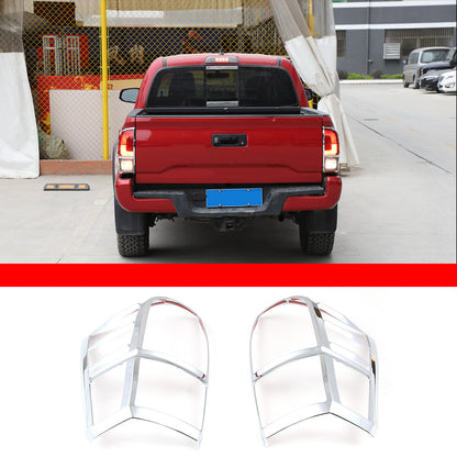 Chrome Silver Rear Taillight Trim Cover Bezel Trim For Toyota Tacoma 2016-23 US 18