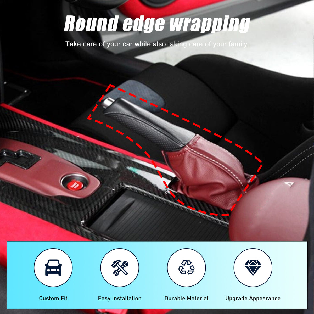 Matte Real Carbon Fiber Console Gear Shift Trim Sets For Nissan GTR R35 08-16 18