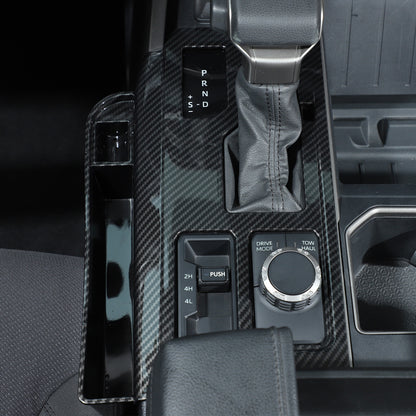 Carbon Center Console Gear Shift Panel Storage Box For Toyota Tundra/Sequoia 22+ 17