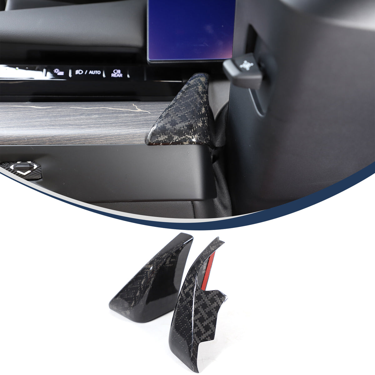X Real Carbon Fiber Dashboard Console Side Trim For BMW 5 Series G60 2024+ 2