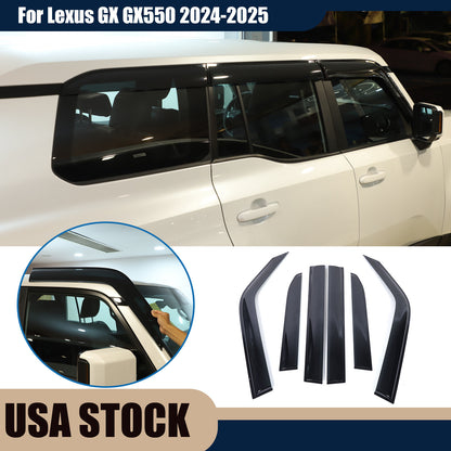 For Lexus GX GX550 2024-2025 Window Visor Vent Shades Sun Rain Guard Black US 1