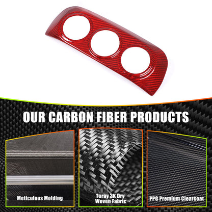 Red Real Carbon Fiber Interior Center Console Trim For Nissan Z 400Z RZ34 2023+ 56
