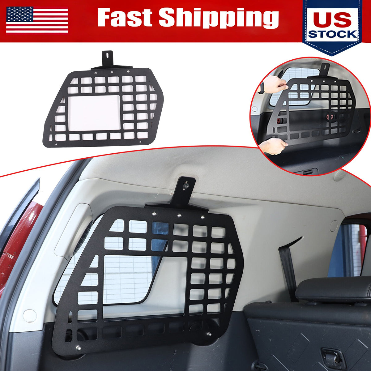 Left Modular Storage Molle Panel Shelf Rear Trunk For Toyota FJ Cruiser 07-21 US 1