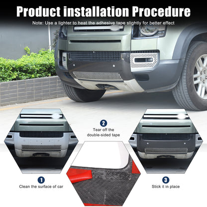 Real Carbon Fiber Front Bumper License Plate Base Trim For LR Defender L663 20+ 24