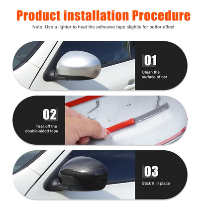 Carbon Fiber ABS Full Wrap Exterior Side Mirror Cover For Nissan Juke2010-2014 24