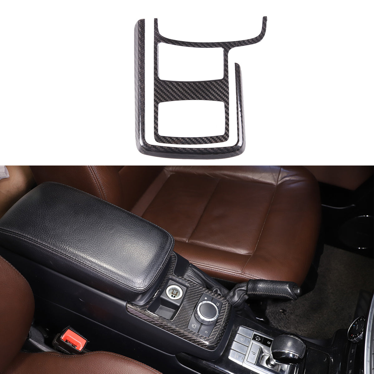 REAL Carbon Fiber Center Console Frame Trim For Benz G Class W463 G500 G63 12-18 1